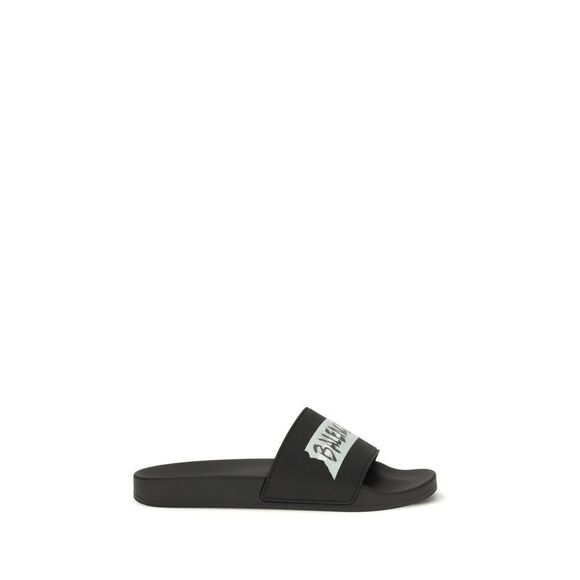 Balenciaga Black Rubber Men's Sandals